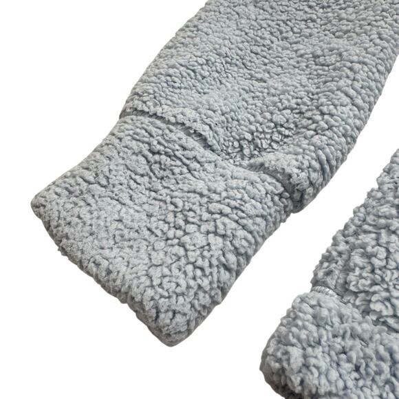 ATHLETA GIRL Teddy Fleece Full Zip Jacket in Pale Blue Size Large 12 Pockets - Picture 6 of 8